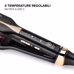 Bellissima Imetec Absolute, Piastra per capelli professionale con piastre 4XL, Infrarossi e tecnologia a ioni, Controllo del calore, Rivestimento in ceramica e cheratina, 4 Temperature, Beauty bag - Vista aggiuntiva 7