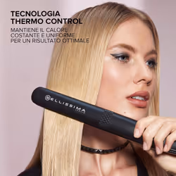 Bellissima Imetec Piastra Creativity, Capelli Lisci o Mossi, Rivestimento Ceramica Diamond, 5 Temperature 150/230°C, funzione Memory, Calore Costante, Riscaldamento Rapido - Vista aggiuntiva 4