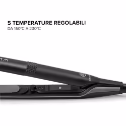 Bellissima Imetec Piastra Creativity, Capelli Lisci o Mossi, Rivestimento Ceramica Diamond, 5 Temperature 150/230°C, funzione Memory, Calore Costante, Riscaldamento Rapido - Vista aggiuntiva 6