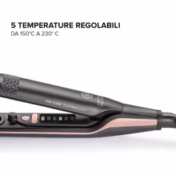 Bellissima Imetec Creativity Multistyle, Piastra per capelli Lisci o Mossi, Rivestimento ceramica, Particelle Diamante, Cheratina, Piastre Flessibili e Calde Anche Esternamente, 5 temperature 150-230°C - Vista aggiuntiva 8