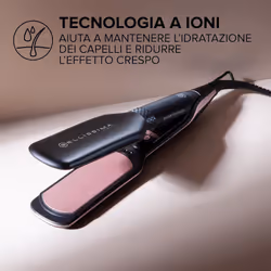 Bellissima Imetec XL ION, piastra lisciante per capelli, piastre larghe, ionizzatore, rivestimento ceramica e cheratina, 5 temperature da 150 a 230°C, riscaldamento rapido, cavo 1,8 m - Vista aggiuntiva 5
