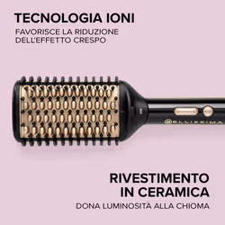Bellissima Imetec Magic Shine, Spazzola Elettrica Lisciante, 3 Lati Esterni Riscaldati, Spegnimento automatico, Tecnologia a Ioni, Ceramica, 160 °C - 210 °C - Vista aggiuntiva 4
