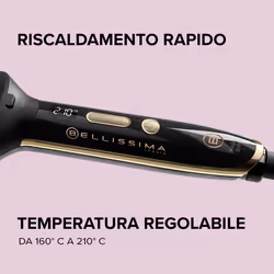 Bellissima Imetec Magic Shine, Spazzola Elettrica Lisciante, 3 Lati Esterni Riscaldati, Spegnimento automatico, Tecnologia a Ioni, Ceramica, 160 °C - 210 °C - Vista aggiuntiva 5
