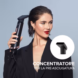 Bellissima Imetec Ceramic Air, Modellatore aria calda 3 in 1, per capelli corti e medi, 800 W, modella e asciuga, rivestimento ceramico, 2 combinazioni aria/temperatura, colpo aria fredda, custodia - Vista aggiuntiva 6
