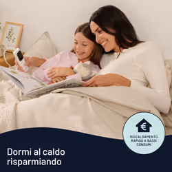 Imetec Scaldasonno Adapto piazza e mezza 150 x 120 cm, Basso consumo, Tecnologia brevettata, Riscaldamento rapido, Temperatura personalizzata, 100 % cotone, Made in italy, Comando con 6 temperature - Vista aggiuntiva 5