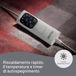 Imetec CaldoPlaid Velvet Tartan Plaid Riscaldabile, Morbida Coperta Elettrica 160x120 cm, Basso Consumo, Tecnologia Adapto, Dispositivo di Sicurezza, Rapido Riscaldamento, 6 Temperature, Lavabile - Vista aggiuntiva 4