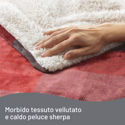 Imetec CaldoPlaid Velvet Tartan Plaid Riscaldabile, Morbida Coperta Elettrica 160x120 cm, Basso Consumo, Tecnologia Adapto, Dispositivo di Sicurezza, Rapido Riscaldamento, 6 Temperature, Lavabile - Vista aggiuntiva 5