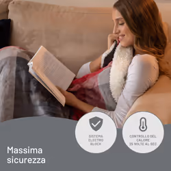 Imetec CaldoPlaid Velvet Tartan Plaid Riscaldabile, Morbida Coperta Elettrica 160x120 cm, Basso Consumo, Tecnologia Adapto, Dispositivo di Sicurezza, Rapido Riscaldamento, 6 Temperature, Lavabile - Vista aggiuntiva 6