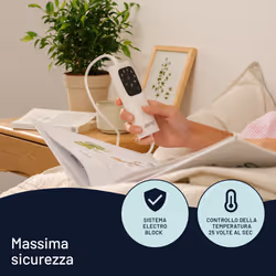 Imetec Scaldasonno Adapto maxi coprimaterasso matrimoniale 195x165 cm, Basso consumo, Riscaldamento rapido, Temperatura personalizzata, Tessuto anallergico trapuntato, Doppio comando, 6 temperature - Vista aggiuntiva 6