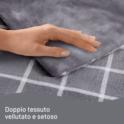 Imetec Caldoplaid Velvet Square Plaid Riscaldabile, Morbida Coperta Elettrica 150x95 cm, Basso Consumo, Tecnologia Adapto, Dispositivo di Sicurezza, Rapido Riscaldamento, 6 Temperature, Lavabile - Vista aggiuntiva 6