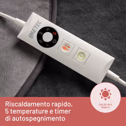 Imetec Intellisense Lumbar, termoforo, cuscino termico per zona lombare con fascia elastica, Rapido riscaldamento, Tessuto anallergico, 5 temperature, Electro block di sicurezza, Lavabile, 61x38 cm - Vista aggiuntiva 4