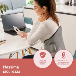 Imetec Intellisense Lumbar, termoforo, cuscino termico per zona lombare con fascia elastica, Rapido riscaldamento, Tessuto anallergico, 5 temperature, Electro block di sicurezza, Lavabile, 61x38 cm - Vista aggiuntiva 5