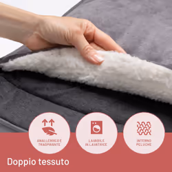 Imetec IntellisenseFeet Scaldapiedi, Tecnologia intellisense, Tessuto morbido, 5 temperature, Autospegnimento, Dispositivo sicurezza electro block, Rivestimento lavabile in lavatrice, 48x50 cm - Vista aggiuntiva 4