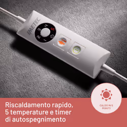 Imetec IntellisenseFeet Scaldapiedi, Tecnologia intellisense, Tessuto morbido, 5 temperature, Autospegnimento, Dispositivo sicurezza electro block, Rivestimento lavabile in lavatrice, 48x50 cm - Vista aggiuntiva 5