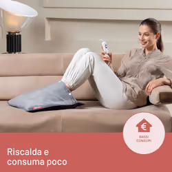 Imetec IntellisenseFeet Scaldapiedi, Tecnologia intellisense, Tessuto morbido, 5 temperature, Autospegnimento, Dispositivo sicurezza electro block, Rivestimento lavabile in lavatrice, 48x50 cm - Vista aggiuntiva 7