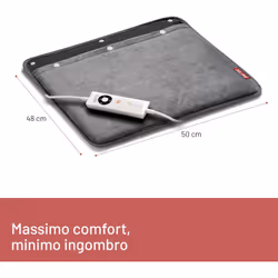Imetec IntellisenseFeet Scaldapiedi, Tecnologia intellisense, Tessuto morbido, 5 temperature, Autospegnimento, Dispositivo sicurezza electro block, Rivestimento lavabile in lavatrice, 48x50 cm - Vista aggiuntiva 8