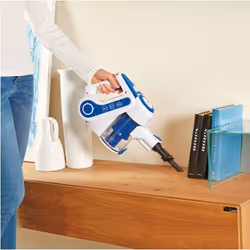 Polti Forzaspira Slim SR90B Plus Aspirapolvere a bastone Batteria Secco Tessuto Senza sacchetto 0,5 L Blu, Bianco - Vista aggiuntiva 4