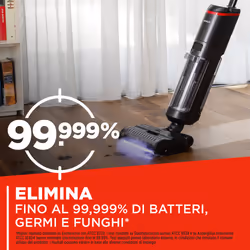 Polti RollySteam WD40C lavapavimenti senza filo che aspira, lava e igienizza con il vapore, senza detergenti, 450 W, Nero, Rosso - Vista aggiuntiva 3