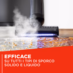 Polti RollySteam WD40C lavapavimenti senza filo che aspira, lava e igienizza con il vapore, senza detergenti, 450 W, Nero, Rosso - Vista aggiuntiva 5