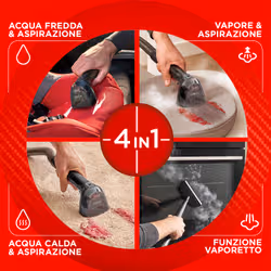 Polti StainOver SC30, lavatappeti con funzione pulitore a vapore, 4 funzioni in 1 - Vista aggiuntiva 3