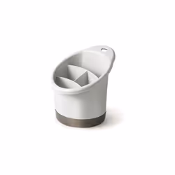 Descrizione prodotto - Scola posate tondo in plastica, linea Color Style, color tortora.