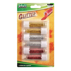 Lebez Blister 6 Tubetti Di Porporina Glitter - Colori Rosso, Oro, Argento