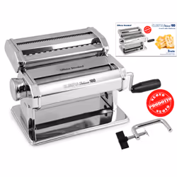 Officine Standard Olimpia Deluxe 180, Macchina per la pasta manuale, Acciaio inox, Acciaio inox, 18 cm, 370 mm, 200 mm