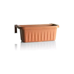 Balconetta Rettangolare 'Rondine' Cm 50X20Xh.18,5 - Lt.11 Terracotta