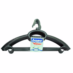 Bama Porta Abiti Valzer Set 4pz, Polipropilene (PP), Nero, 1 pz, 430 mm, 75 mm, 240 mm