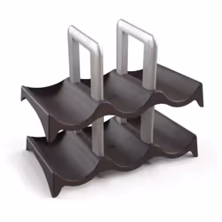 Il supporto per bottiglie con decoro ad effetto legno, disposto su due piani leggermente inclinati, perfetto sia per ambienti ...
