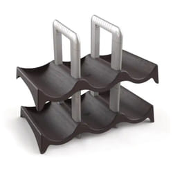 Bama - Supporto per Bottiglie Effetto Legno la Cantinetta 6 Bottiglie Cacao 33x19x27cm