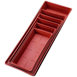 Sottovaso rettangolare 60 x 23 x H7 cm colore terracotta - Bama