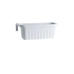 Balconetta rettangolare 'rondine' Cm 50x20xh.18,5 - Lt.11 bianco - Bama