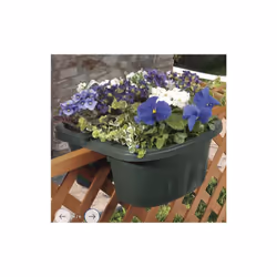 FIORIERA BALCONETTA DOPPIA KLUNIA DA BALCONE CON AGGANCI REGOLABILI CM. 40X19,8X18,5 LT. 7 Fioriera doppia per balconi decora ...