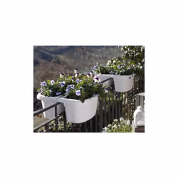 Nuovissima fioriera doppia da balcone, è provvista di agganci regolabili, da un minimo di 3 a un massimo di 13 cm, e di riser ...