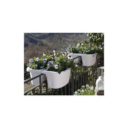 Fioriera Doppia Balcone Autoreggente 40 Cm In Plastica Klunia Panna Bama