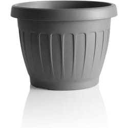 Vaso da terra in plastica rotondo 40 cm colore grigio - Bama