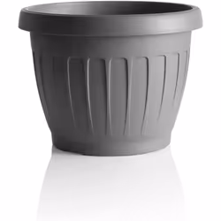 BAMA VASO DA TERRA IN PLASTICA ROTONDO 30 CM COLORE GRIGIO Il vaso della linea bama. realizzato interamente in plastica anti ...