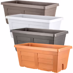 BAMA FIORIERA TIPO LEGNO 80 X 40 X H34 CM COLORE GHIACCIO Fioriera della linea bama effetto legno. ideale per esterno. Dal de ...