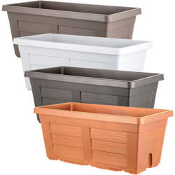 Bama - fioriera tipo legno 80 x 40 x H34 cm colore ghiaccio