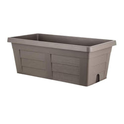 Bama - fioriera effetto legno 80 x 40 x H34 cm colore tortora