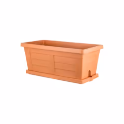 In polipropilene. Senza sottovaso. Effetto legno.