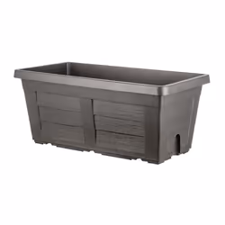 In polipropilene. Senza sottovaso. Effetto legno.