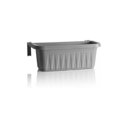 Fioriera da balcone'Rondine'aggangi regolabili Bama 50cm bianco grigio terracotta Grigio