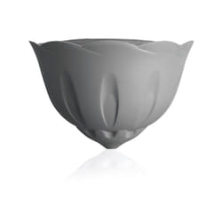 Gerla da parete natura 29 x 15 x H20 cm in plastica colore grigio