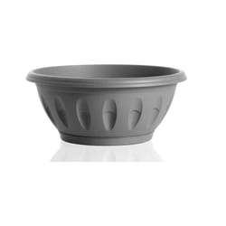 Vaso alba a ciotola alba con sottovaso 40 cm colore grigio