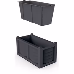 FIORIERA KIT ARREDO CON VASCA INTERNA 80X42,5XH42 RESINA COLORE FERRO BATTUTO FIORIERA KIT ARREDO CON VASCA INTERNA 80X42.5XH ...