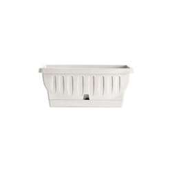 Bama - fioriera natura in plastica rettangolare 50 cm colore bianco