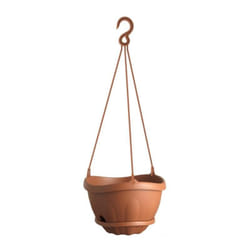 Bama - vaso a gondola con ciotola e catena 28 cm colore terracotta