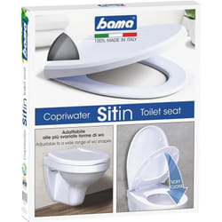 Copri water sit in con chiusura soft close colore bianco adattabile a diverse forme